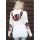 Women's Solid White Hoodies , Casual Hooded Long Sleeve