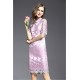 Women's Street chic Print Sheath Dress,Stand Above Knee Polyester