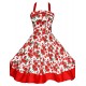 Women's Halter 50s Vintage Plus Sizes Swing Dress