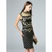  Women's Casual/Daily Sexy Shift Dress,Embroidered Crew Neck Above Knee Sleeveless Polyester Summer