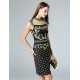  Women's Casual/Daily Sexy Shift Dress,Embroidered Crew Neck Above Knee Sleeveless Polyester Summer