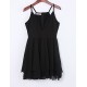 Women's Sexy / Beach Solid Skater Dress , V Neck Mini Polyester