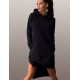 Women's Casual/Daily / Plus Size Dress,Solid Round Neck / Hooded Above Knee Long Sleeve Blue / Black / Gray Polyester Fall Micro-elastic