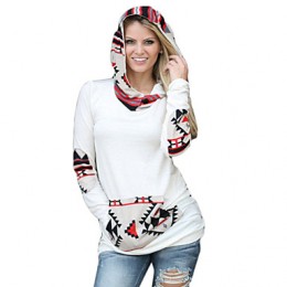 Women's Solid White Hoodies , Casual Hooded Long Sleeve