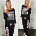 Women's Letter Loose Leisure FashionHoodies , Casual Round Neck Long Sleeve