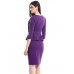 Women's Plus Size / Casual/Daily / Work Vintage Bodycon Dress,Solid Round Neck Knee-length ? Sleeve