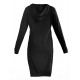 Women's Casual/Daily / Plus Size Dress,Solid Round Neck / Hooded Above Knee Long Sleeve Blue / Black / Gray Polyester Fall Micro-elastic