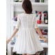 Women's Casual/Daily Cute Plus Size Dress U Neck Above Knee ? Length Sleeve Red / White / Black Summer