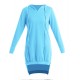 Women's Casual/Daily / Plus Size Dress,Solid Round Neck / Hooded Above Knee Long Sleeve Blue / Black / Gray Polyester Fall Micro-elastic