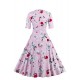 Women's Plus Size / Party/Cocktail Vintage Sheath / Swing Dress,Floral Sweetheart Knee-length ? Length