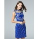  Women's Casual/Daily Sexy Shift Dress,Embroidered Crew Neck Above Knee Sleeveless Polyester Summer