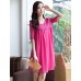 Women's Casual/Daily Cute Plus Size Dress U Neck Above Knee ? Length Sleeve Red / White / Black Summer