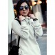 Women's Solid White / Black / Gray Hoodies , Casual Hooded Long Sleeve