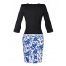 Women's Sexy / Work / Casual / Day Floral Sheath Dress , Round Neck Knee-length Polyester