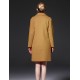  Women's Formal Simple Notch Lapel Long Sleeve Winter Red / Yellow Wool / Polyester Medium