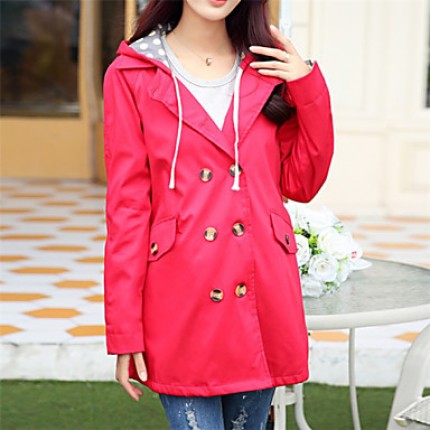 Maternity Long Trench Coat , Casual Party Work / Plus Sizes Long Sleeve Cotton