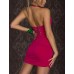 Women's Sexy Halter Cotton and Spandex Mini Dress