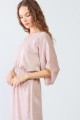 Shiny One Shoulder Batwing Sleeve Maxi Dress