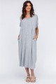 Heather Grey V-Neck Short Sleeve Midi Dress