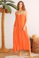 Strappy Two Pocket Tulum Draped Maxi Dress