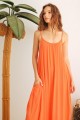 Strappy Two Pocket Tulum Draped Maxi Dress