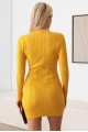 Long Sleeve Ribbed Mock Neck Mini Sweater Dress