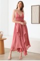 Tassel Fringe Strap Cutout Maxi Dress